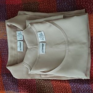 LIZ BAKER BEIGE BLOUSE & TANK